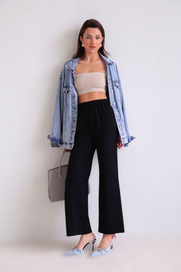 Брюки базовые чёрные - Martichelli фото 48