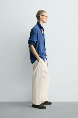 CAMISA RELAXED FIT FLUIDA / Azul?n - Zara фото 4
