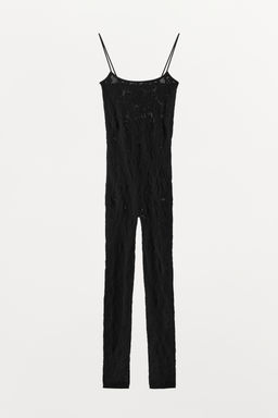 MONO LARGO SEAMLESS ENCAJE / Negro / Blanco - Zara фото 3