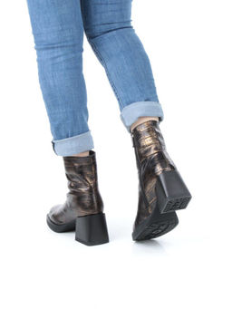 04-ZYM937 BLACK GOLD Ботильоны зимние женские (натуральная кожа, натуральный мех) - Фабричный китай фото 3