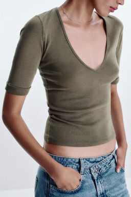 FADED COTTON T-SHIRT - Zara фото 28