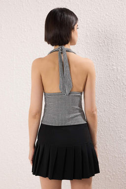 K?rm?z? Poti Kare Boyundan Baglamal? Fitted Esnek Orme Bluz TWOSS25BZ00565 - Trendyolmilla фото 12