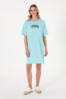 Kad_n Aqua Modal Kar___ml_ Bisiklet Yaka Mini Boy _rme Elbise Sepette S_rpriz _ndirim