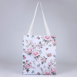 Сумка шопер Розы, 35х0.5х40 см, отд без молнии, без подклада, белая - Nazamok фото 5