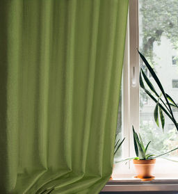 Арт. 348260/3/280/160, цвет- ТЕМНАЯ ОЛИВКА, ГОТОВЫЕ ШТОРЫ, ширина от 150 см x высота 180 см (на шторной ленте)