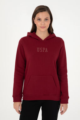 Женский бордово-красный базовый свитшот Неожиданная скидка в корзине - U.s. polo assn фото 3