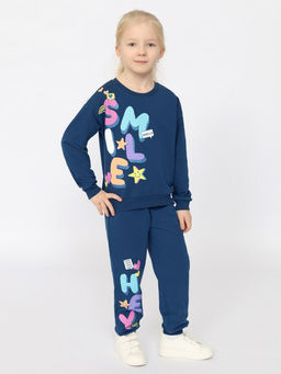 CRB wear/CSKG 90238-41-395 Комплект для девочки (джемпер, брюки),темно-синий/Ex.Cherubino