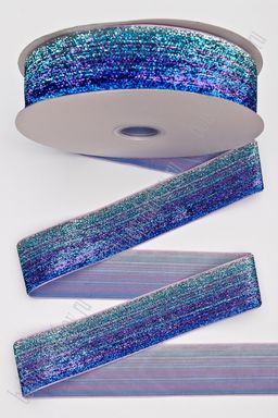 Лента с люрексом 3,8 см*20 ярд (SF-7318) мультиколор №35