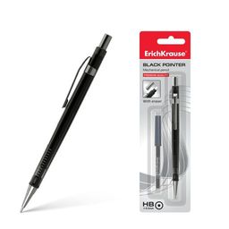 Цена за 12 шт. Набор из 1 механического карандаша ErichKrause Black Pointer и 20 грифелей 0.5 мм, НВ (в блистере)