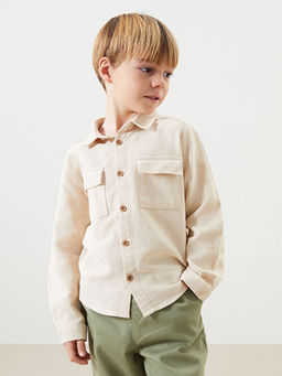 Basic Uzun Kollu Erkek ?ocuk G?mlek ve Pantolon 2li