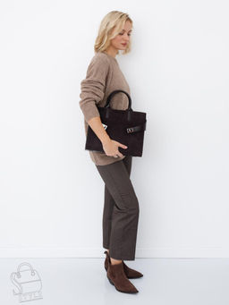 Сумка женская кожаная 11188VGF coffee Vitelli Grassi