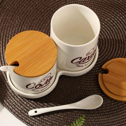 Банки для хранения соли и сахара «Жить вкусно», 400 мл, 250 мл, 2 шт.