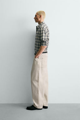 CAMISA BOXY FIT CUADROS / Azul - Zara фото 4