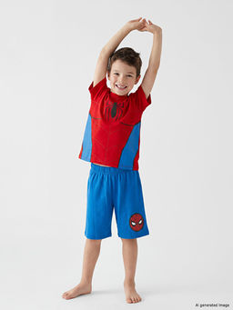 Spider-Man Bask?l? Erkek ?ocuk Pijama ?ort