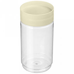 Asti Банка для сыпучих продуктов пластмассовый 1,0л, д9,2см, h18,5см, светло-бежевый (Россия)