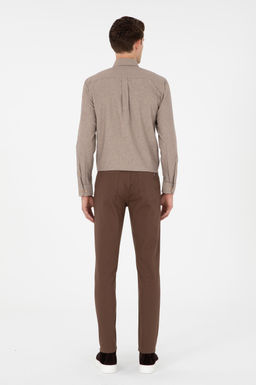 Erkek Slim Fit Coconut Kanvas Pantolon