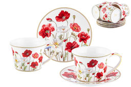 Чайн. наб. 12 пр. 270 мл Маки NEW BONE CHINA - Elan gallery фото 8