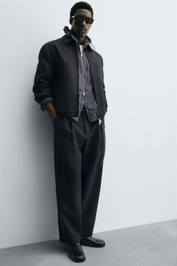 RELAXED FIT PLEATED TROUSERS - Zara фото 5