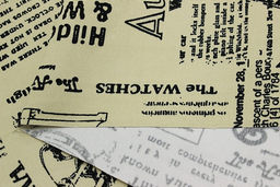 Интерьерный хлопок Газета цв.бежево-желтый, СОРТ2, ш.1.5м, хлопок-100%, 230гр/м.кв - Купава фото 6