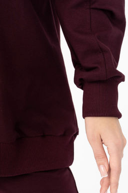 Свитшот женский 407L3-33 т.сливовый - Solo mio фото 8