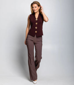 Жилет #КТ8833 (1), шоколадный - Dommod фото 4