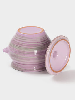 Горшочек для запекания Борисовская керамика «Лаванда», 500 мл, 10×10.5 см, сиреневый