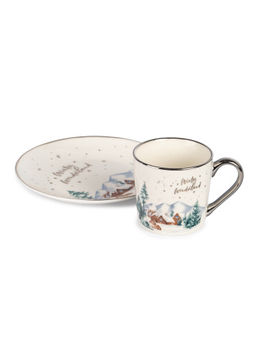 Набор десертная тарелка 20см + кружка 330мл WINTER FOREST - SIJ фото 3