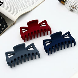 Цена за 12 шт. Крабик для волос «Классика», геометрия матовый, 11 см, МИКС