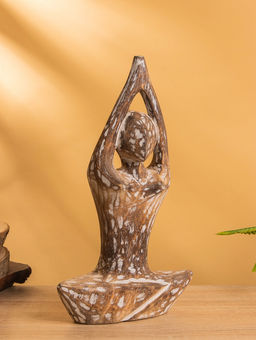 Набор сувенирный «Медитация», h=30 см, h=25 см, h=20 см, дерево, коричневый