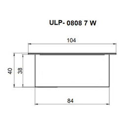 ULP-0808 7W/4000К IP40 GRILYATO BLACK Светильник светодиодный потолочный встраиваемый. Белый свет (4000K). 868Лм. Для ячеек 86х86мм. Корпус черный. В комплекте с и/п. ТМ Uniel