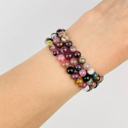 Бусины для украшений из Турмалина микс (68 бусин) 39 см