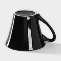 Кружка керамическая Доляна Coffee break, 180 мл, цвет чёрный  фото 3