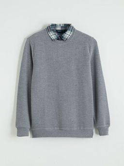 G?mlek Yaka Erkek Sweatshirt