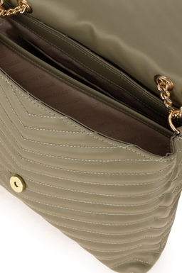 Женская сумка через плечо цвета хаки с цепочкой на ремне Неожиданная скидка в корзине - U.s. polo assn фото 7