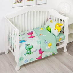 Гоша Детский/Пододеяльник: 1 шт. - 147*112; Простыня: 1 шт. - 150*110; Наволочка: 1 шт. - 40*60; Бязь ясельная