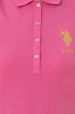 Женское розовое вязаное платье - U.s. polo assn фото 5