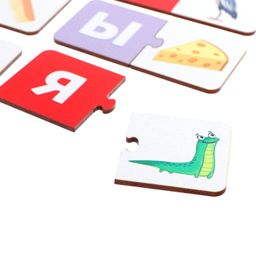 Обучающий набор Сколько букв в алфавите?, парные пазлы + картонная книга с окошками - Лесная мастерская фото 10