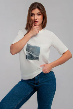 Арт. 31110 Футболка женская 44-52 (5 шт) Цвет:молочный - Калинка фото 15