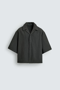 CAMISA RELAXED FIT TEXTURA IRREGULAR / Gris oscuro - Zara фото 6