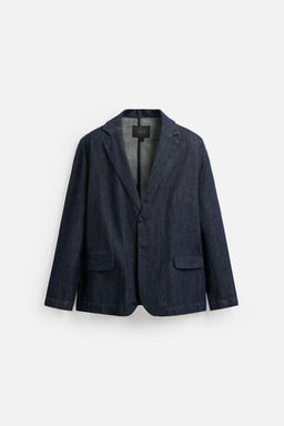 RELAXED FIT DENIM BLAZER - Zara фото 7