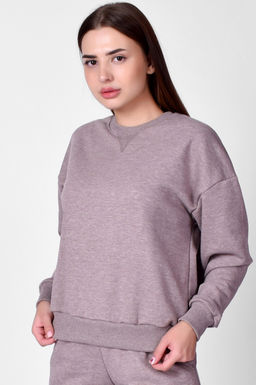 Арт.1504 Свитшот женский 42-52 (6 шт) Цвет:бежевый меланж