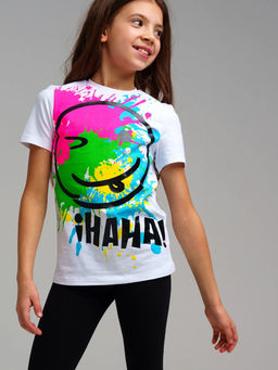 12421957 Фуфайка трикотажная для девочек (футболка)