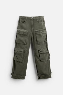 CARGO POCKET DENIM TROUSERS - Zara фото 16