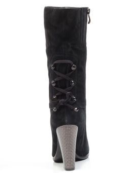 YF189-202M BLUE Полусапоги зимние женские (натуральная кожа, натуральный мех (еврозима))