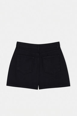 Siyah AZ ESNEK Yuksek Bel Denim Sort Etek TWOSS26SR00124 - Trendyolmilla фото 7