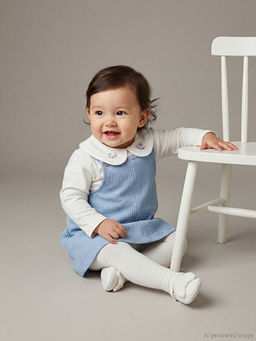 Nak??l? K?z Bebek Salopet Elbise ve Bluz