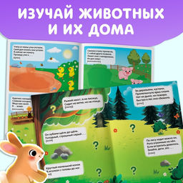 Книжки с наклейками - загадками, набор 2 шт., 60 наклеек, 3+