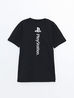 Bisiklet Yaka PlayStation Bask?l? Erkek ?ocuk Ti??rt - Waikiki фото 3