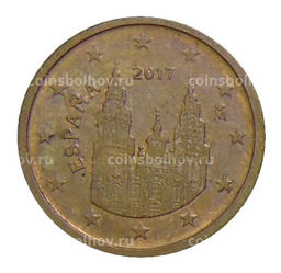Монета 2 евроцента 2017 года Испания