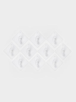 Крючки самоклеящиеся настенные прозрачные, с двойным крюком, 6.56.5 см, 10 шт. - Simaland фото 3